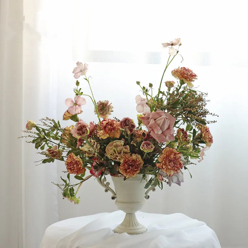 European Vintage Chalice Vase Made of Iron