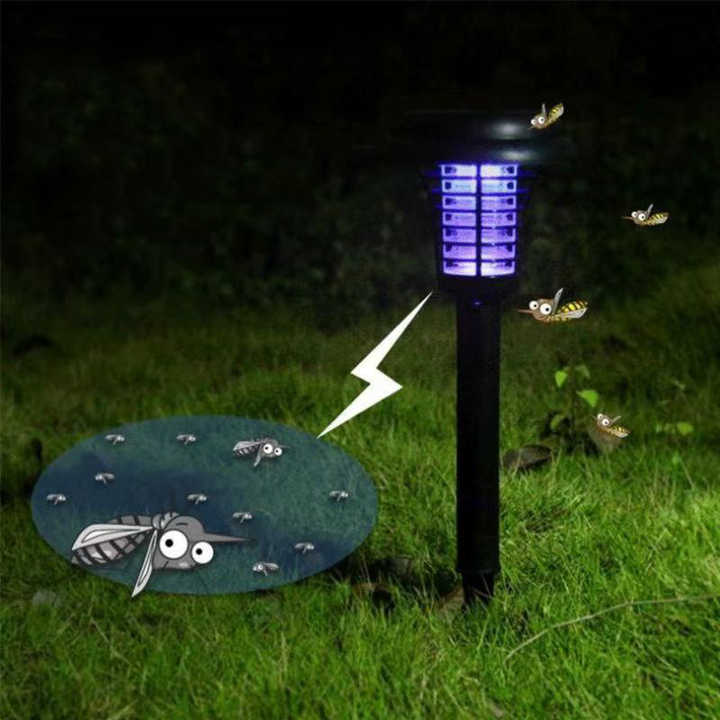Solar Insect Killer with LED Light – Waterproof Garden Light for Mosquito Repulsion