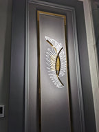 Wall Lamp with Nature-Inspired Golden Wing Motif