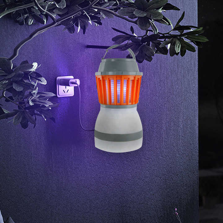 Solar LED Mosquito Lamp with Integrated Lantern – Effective Insect Protection and Lighting for Garden and Camping