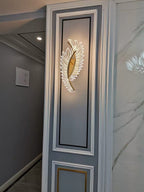 Wall Lamp with Nature-Inspired Golden Wing Motif