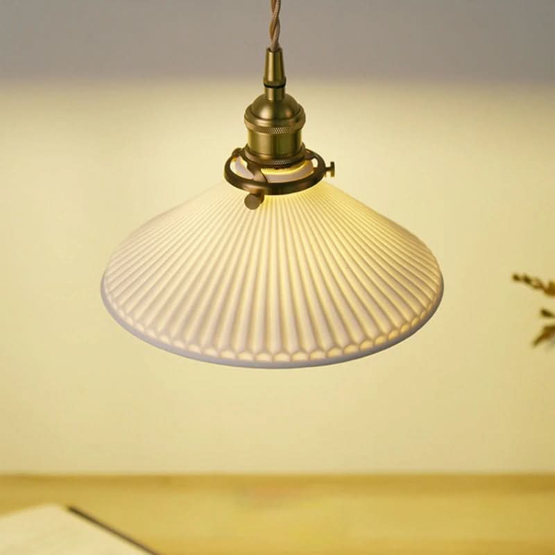 Scandinavian White Ceramic Pendant Light
