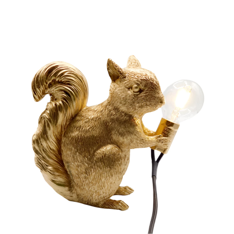 Table lamp squirrel resin LED animal light