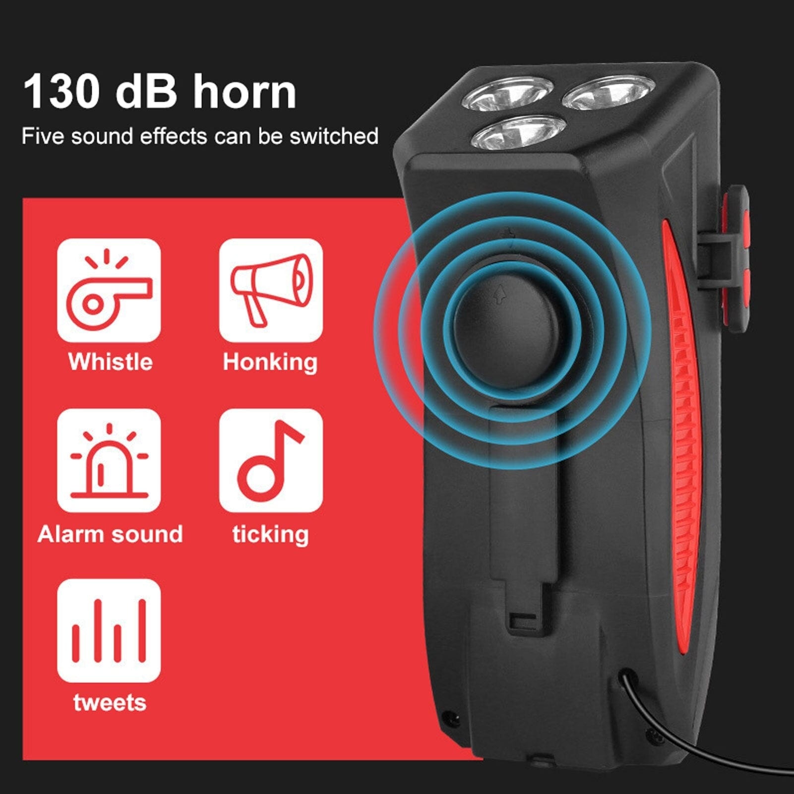 RideLight 4-in-1 Bike Light | Power Bank, Phone Holder & Horn | 400 Lumens Waterproof Light