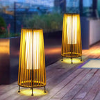 Solar LED Rattan Lantern – Large Outdoor Lighting in Oval Design for Garden and Terrace