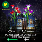 Enchanting Solar-Powered Lily Lights for Gardens and Patios