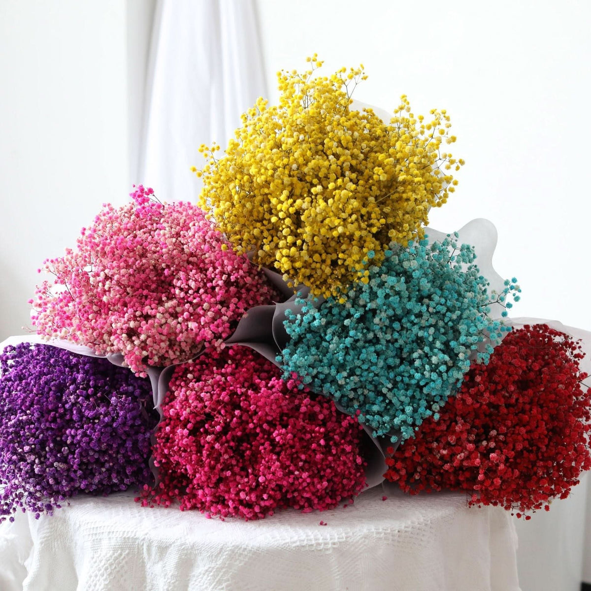 Dried Preserved Gypsophila Flower Bouquet – Natural Decor