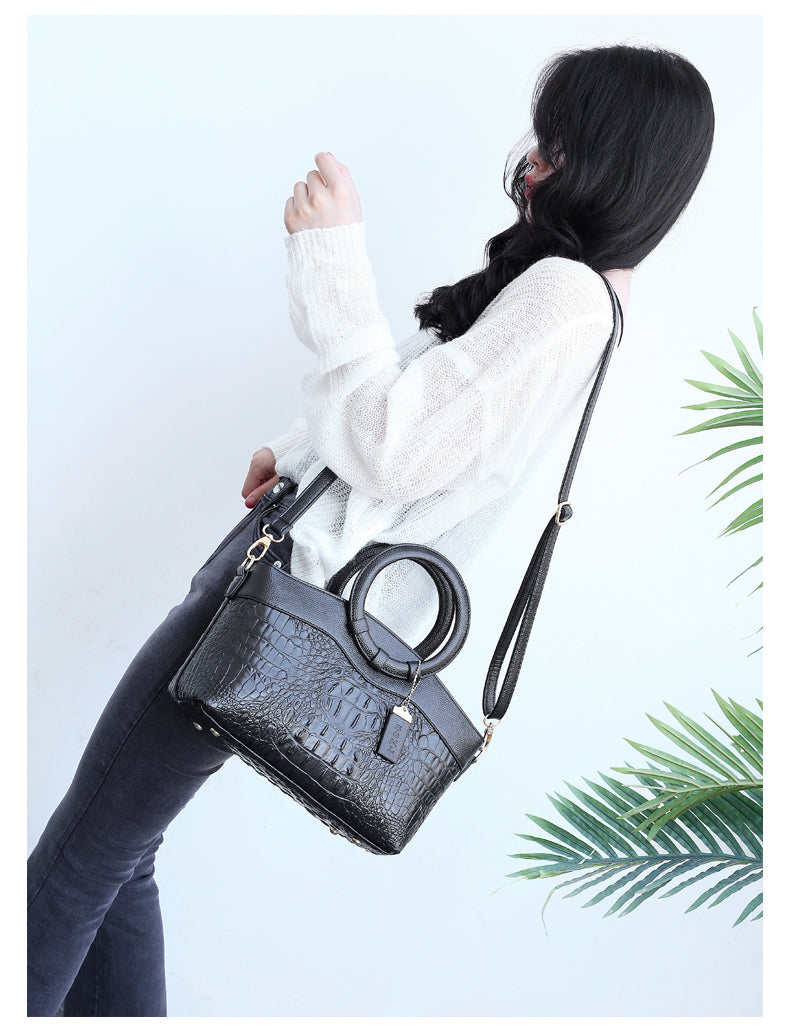 Leather Crocodile Bag – with handcrafted details