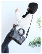 Leather Crocodile Bag – with handcrafted details