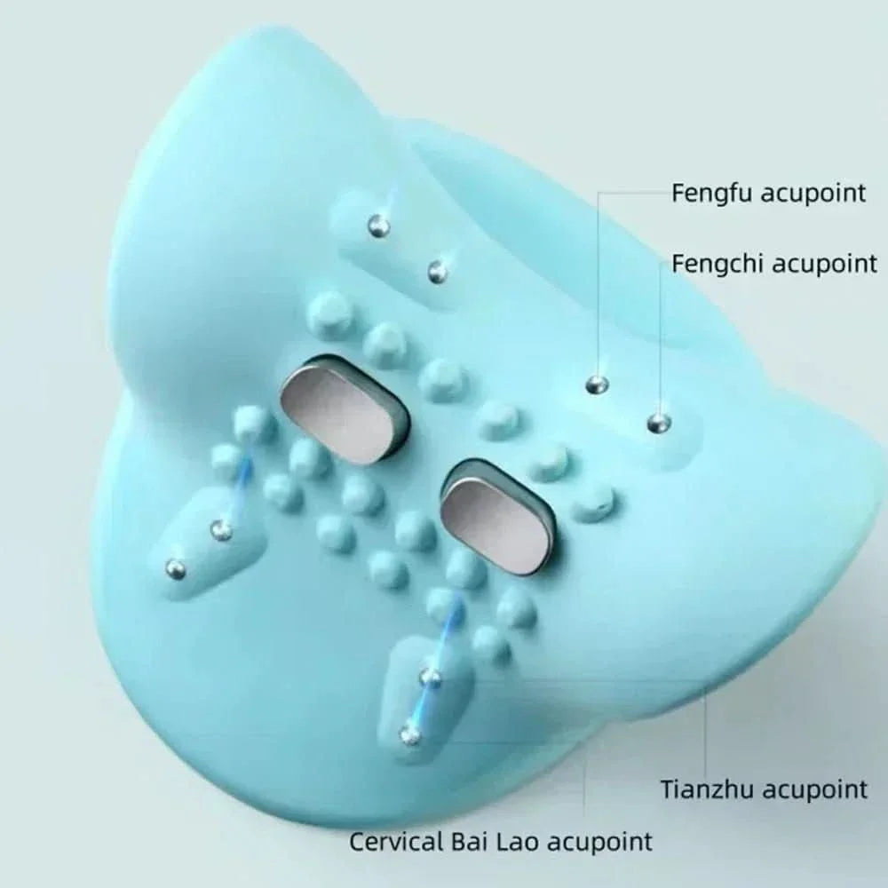 EMS neck massager with acupressure & traction for pain relief