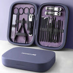 LuxNails | Professional Stainless Steel Manicure and Pedicure Set | Portable & Multifunctional | Luxurious Storage Box