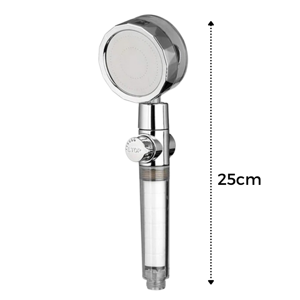 High pressure rotating helix showerhead
