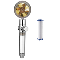 High pressure rotating helix showerhead