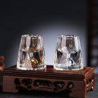 Luxury Crystal Glasses with Gold Flakes – Handmade – Set of 2 – For Whisky & Premium Beverages