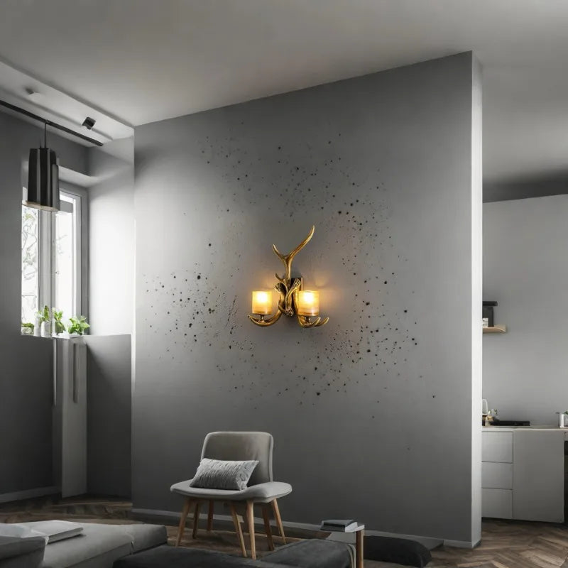 Deer Antler Wall Lamp