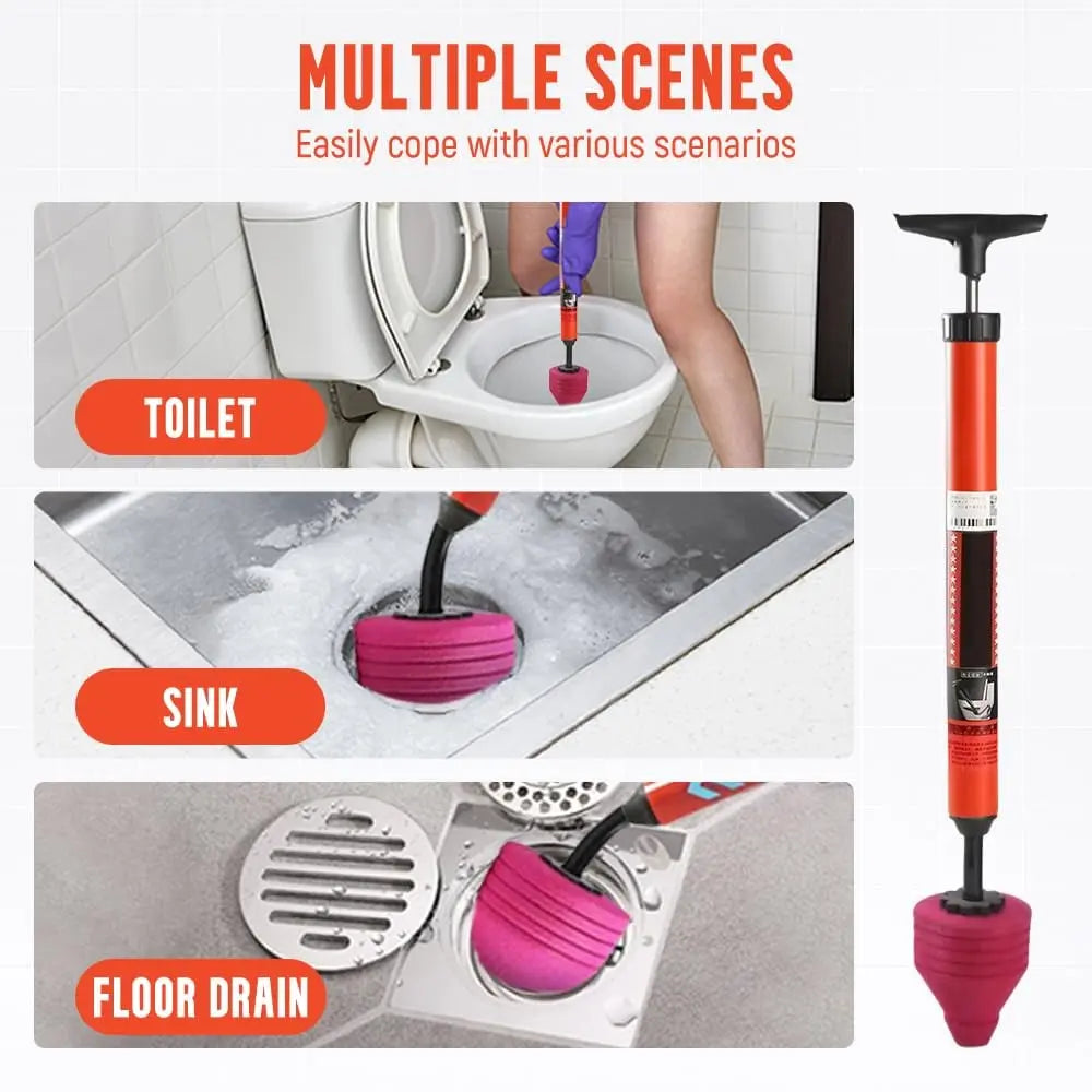 High Pressure Drain Cleaner for Toilet Clogs