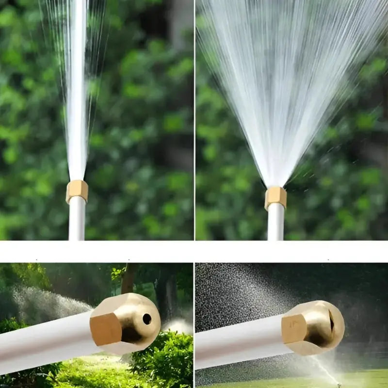 High-pressure water jet cleaning device with nozzle