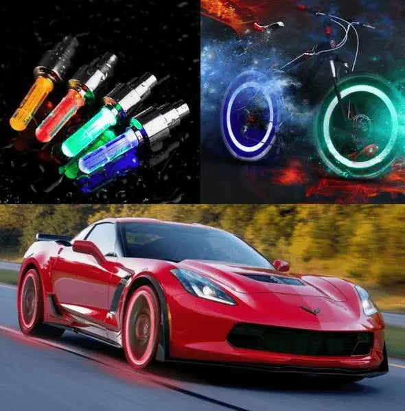High-quality bicycle valve lighting with LED – Perfect for night rides