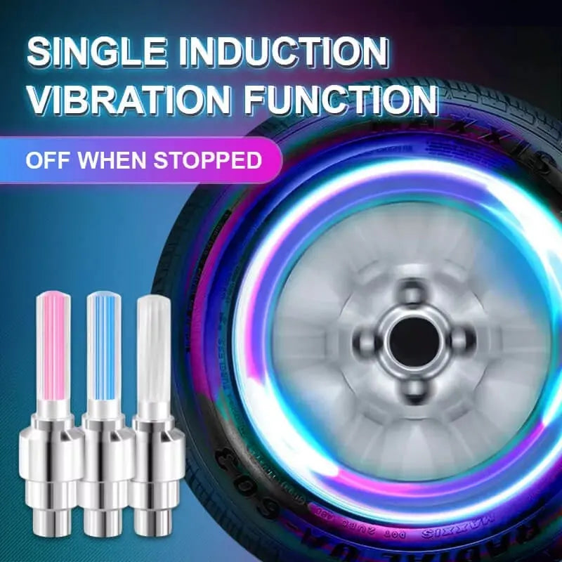 High-quality bicycle valve lighting with LED – Perfect for night rides