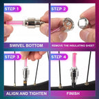 High-quality bicycle valve lighting with LED – Perfect for night rides