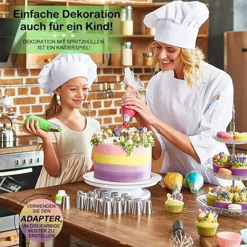 High-Quality Cake Decoration Set With 12 Tulip Nozzles For Elegant Baking Art