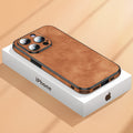High-quality leather iPhone case with shockproof camera protection cover bag | MagSafe case for Apple iPhone 15/14/13 Pro Max Plus | Armor cover phone case