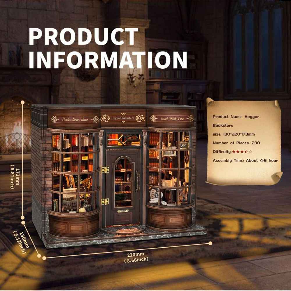 Hoggor Bookstore DIY Miniature Kit