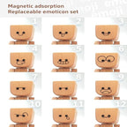 Wooden Decoration Figure with Movable Rocking Function and Interchangeable Faces