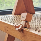 Wooden Decoration Figure with Movable Rocking Function and Interchangeable Faces