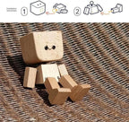 Wooden Decoration Figure with Movable Rocking Function and Interchangeable Faces