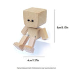 Wooden Decoration Figure with Movable Rocking Function and Interchangeable Faces