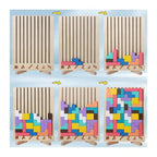 Wooden stacking game to promote concentration and fine motor skills