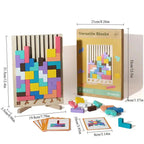 Wooden stacking game to promote concentration and fine motor skills