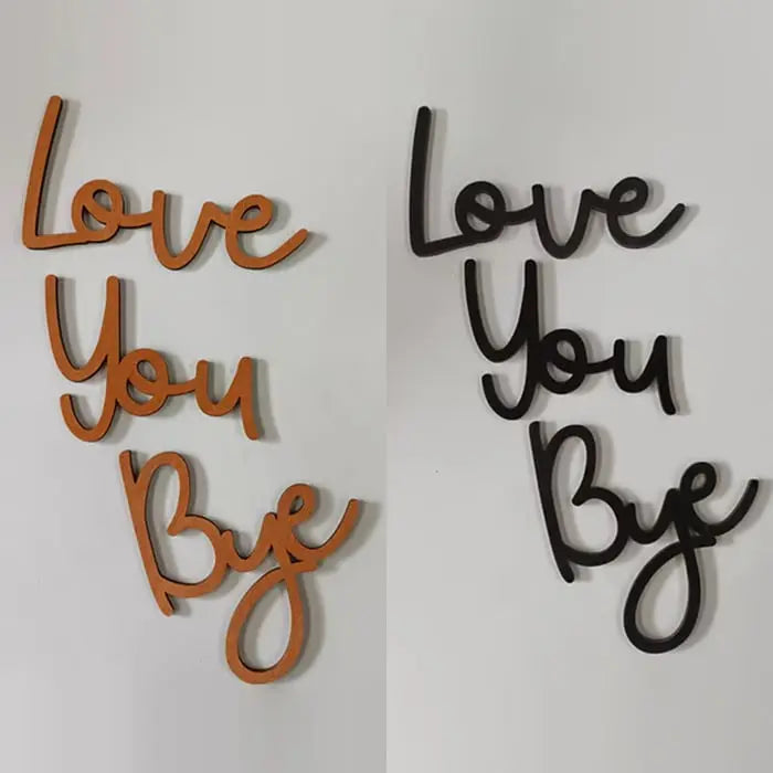 Wood wall decoration with adhesive back
