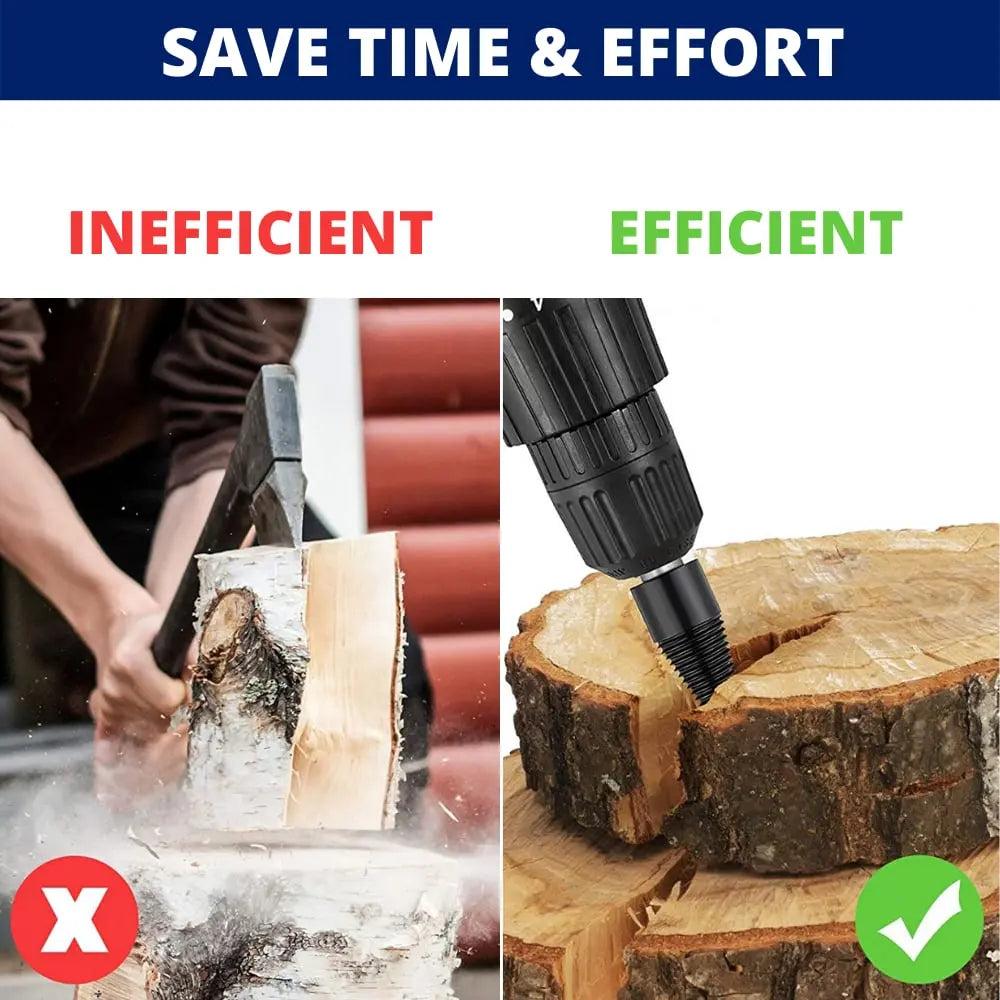 Wood drill attachment – Efficient splitting attachment for firewood quickly and easily