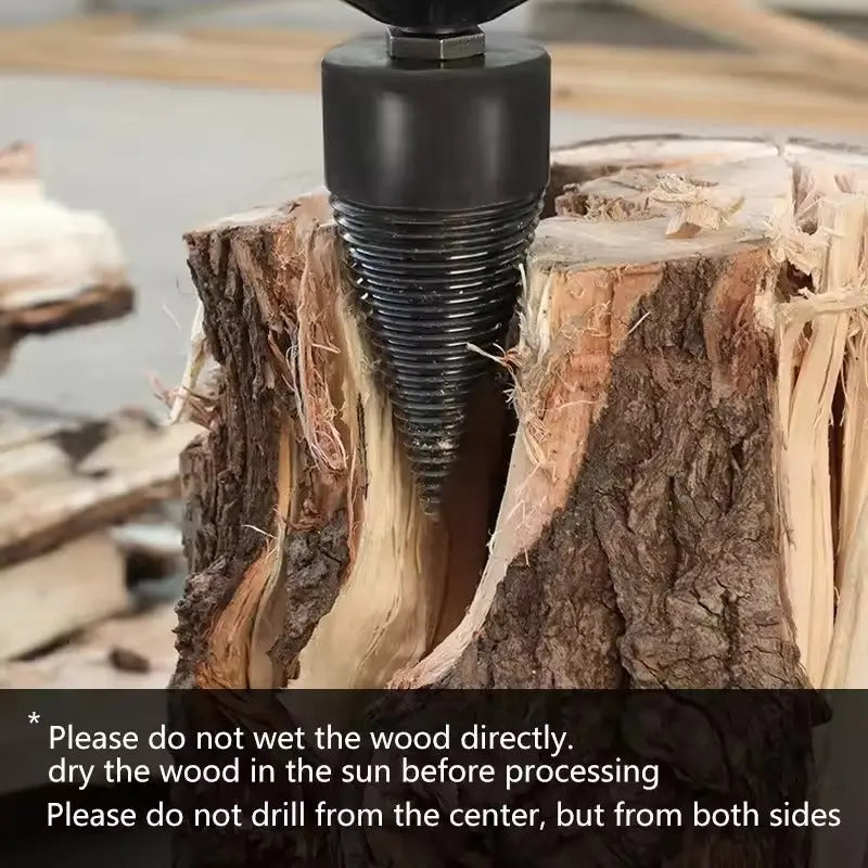 Wood drill attachment – Efficient splitting attachment for firewood quickly and easily