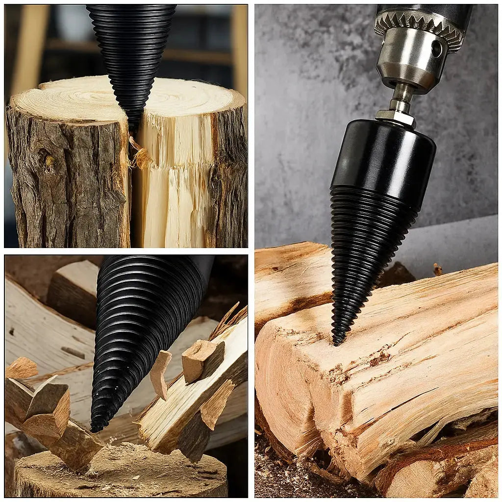 Wood drill attachment – Efficient splitting attachment for firewood quickly and easily