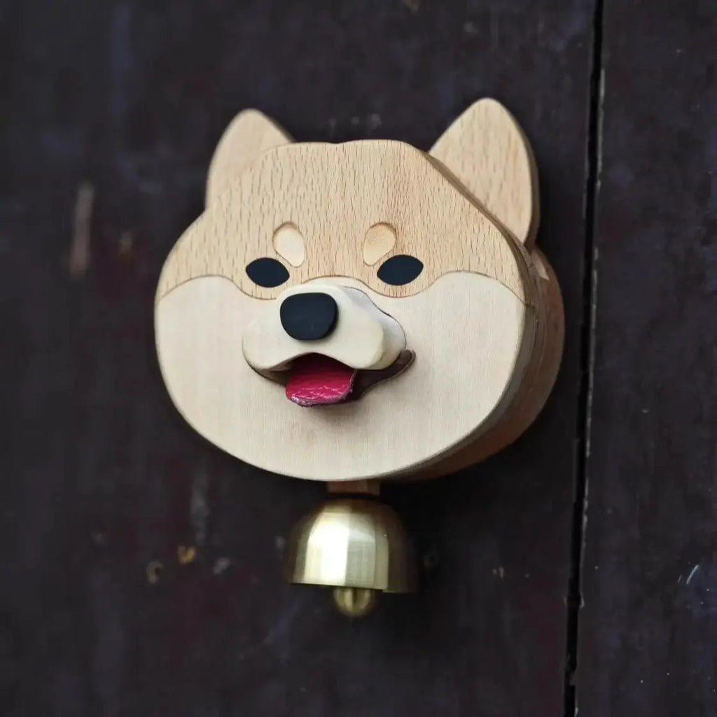 Wooden Glockenspiel Door Bell Shiba Inu – Cute & Welcoming Charm