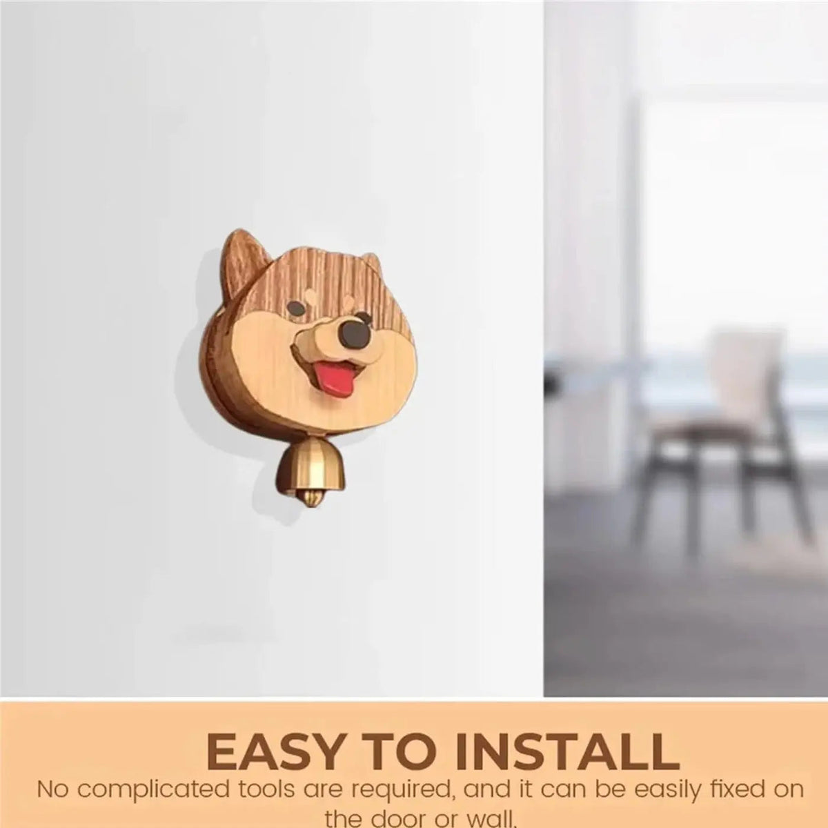 Wooden Glockenspiel Door Bell Shiba Inu – Cute & Welcoming Charm