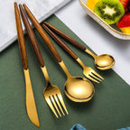 Wooden Handle Cutlery Set | Elegant Tableware for Every Occasion
