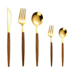 Wooden Handle Cutlery Set | Elegant Tableware for Every Occasion