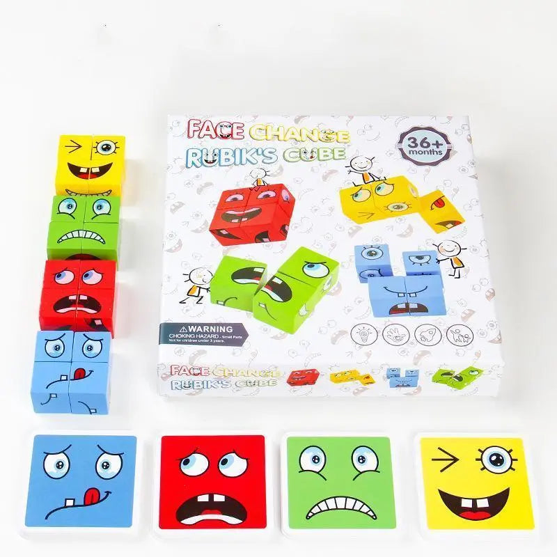 Wooden puzzle building blocks – Promotes concentration & creativity