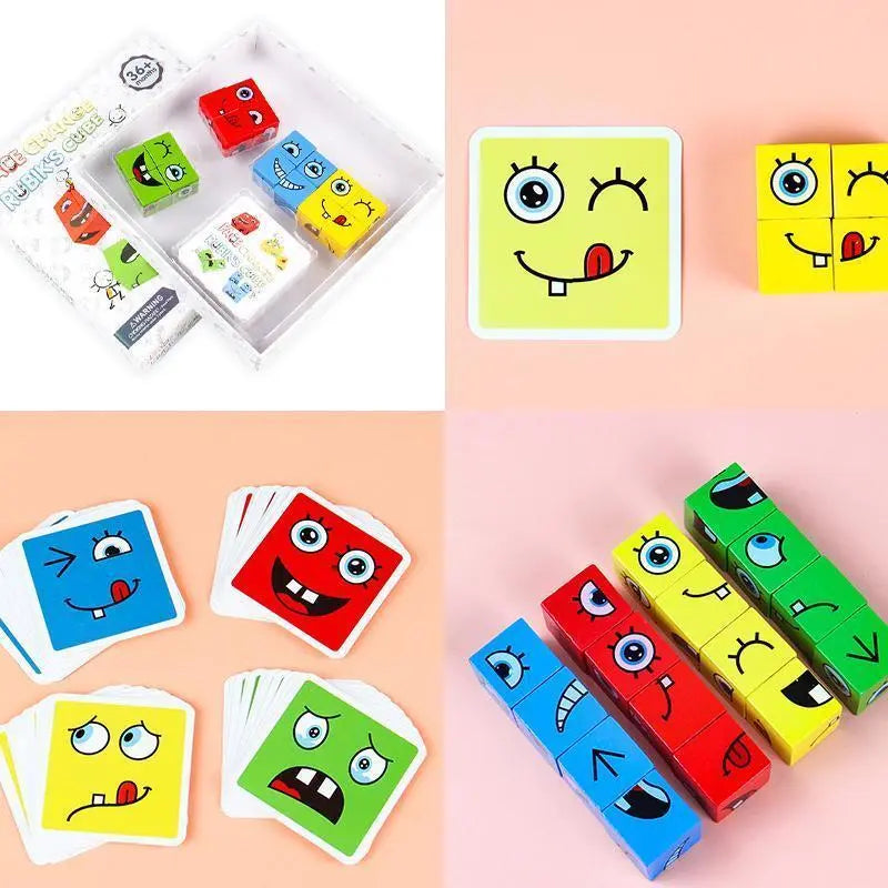 Wooden puzzle building blocks – Promotes concentration & creativity