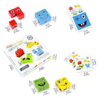 Wooden puzzle building blocks – Promotes concentration & creativity