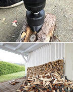 Wood splitting drill set – Energy-saving splitting with drill