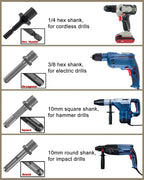 Wood splitting drill set – Energy-saving splitting with drill