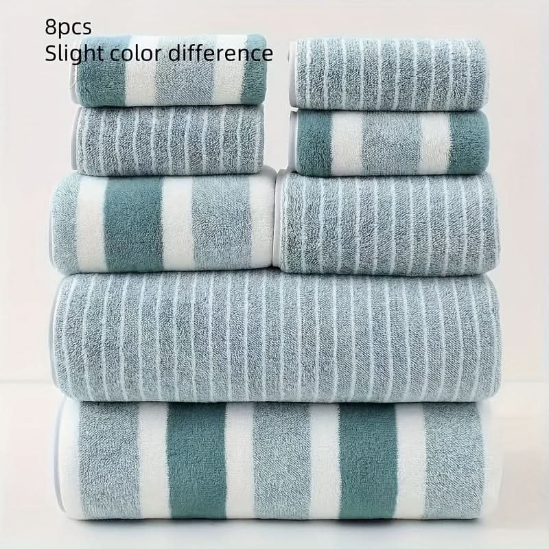 LUXORA – 8-piece towel set made of microfiber, soft, highly absorbent & quick-drying