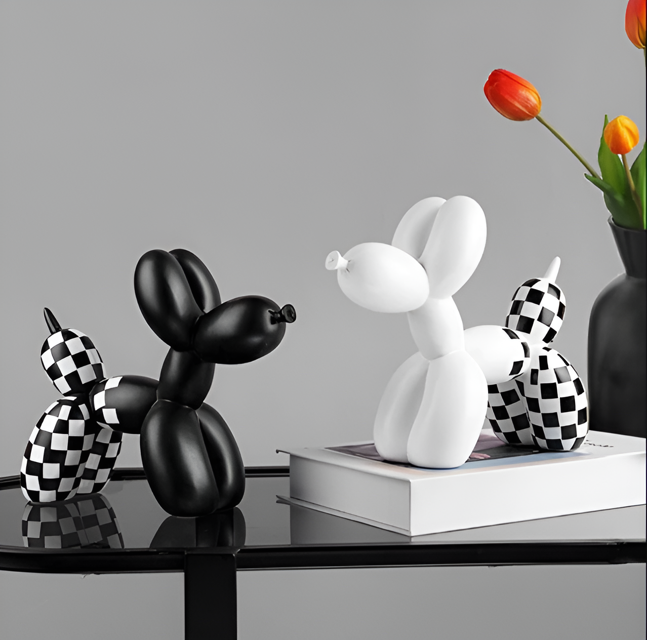 Balloon Pup Art – Quirky Decor for Living Room, 10x10cm