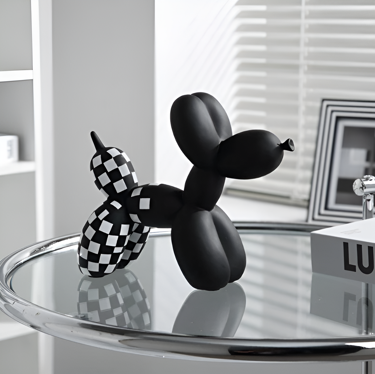 Balloon Pup Art – Quirky Decor for Living Room, 10x10cm