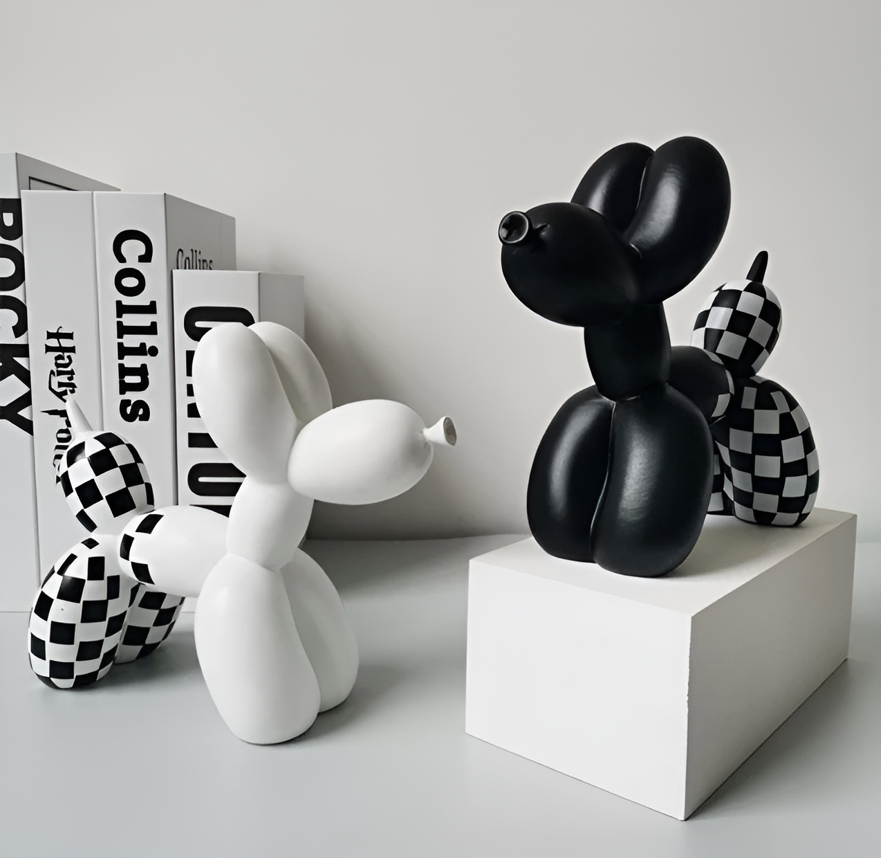 Balloon Pup Art – Quirky Decor for Living Room, 10x10cm